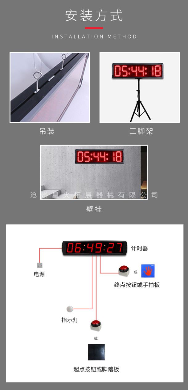 攀巖比賽計時器安裝方法